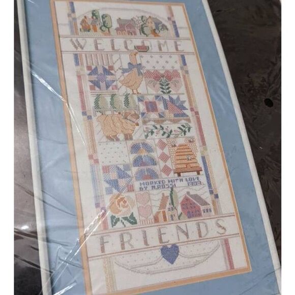 Dimensions Counted Cross Stitch 10x20 Welcome Sampler 3656 Vintage 1988 - Picture 2 of 4